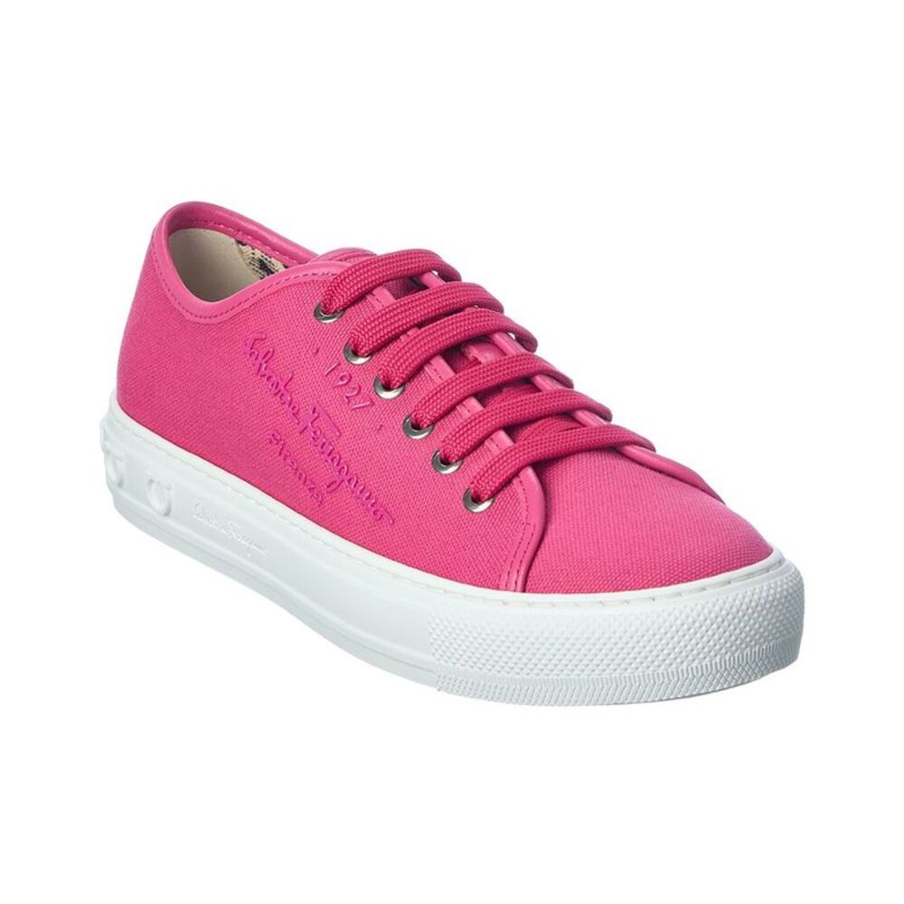 Ferragamo Mediterr Eco Canvas Sneaker, Pink